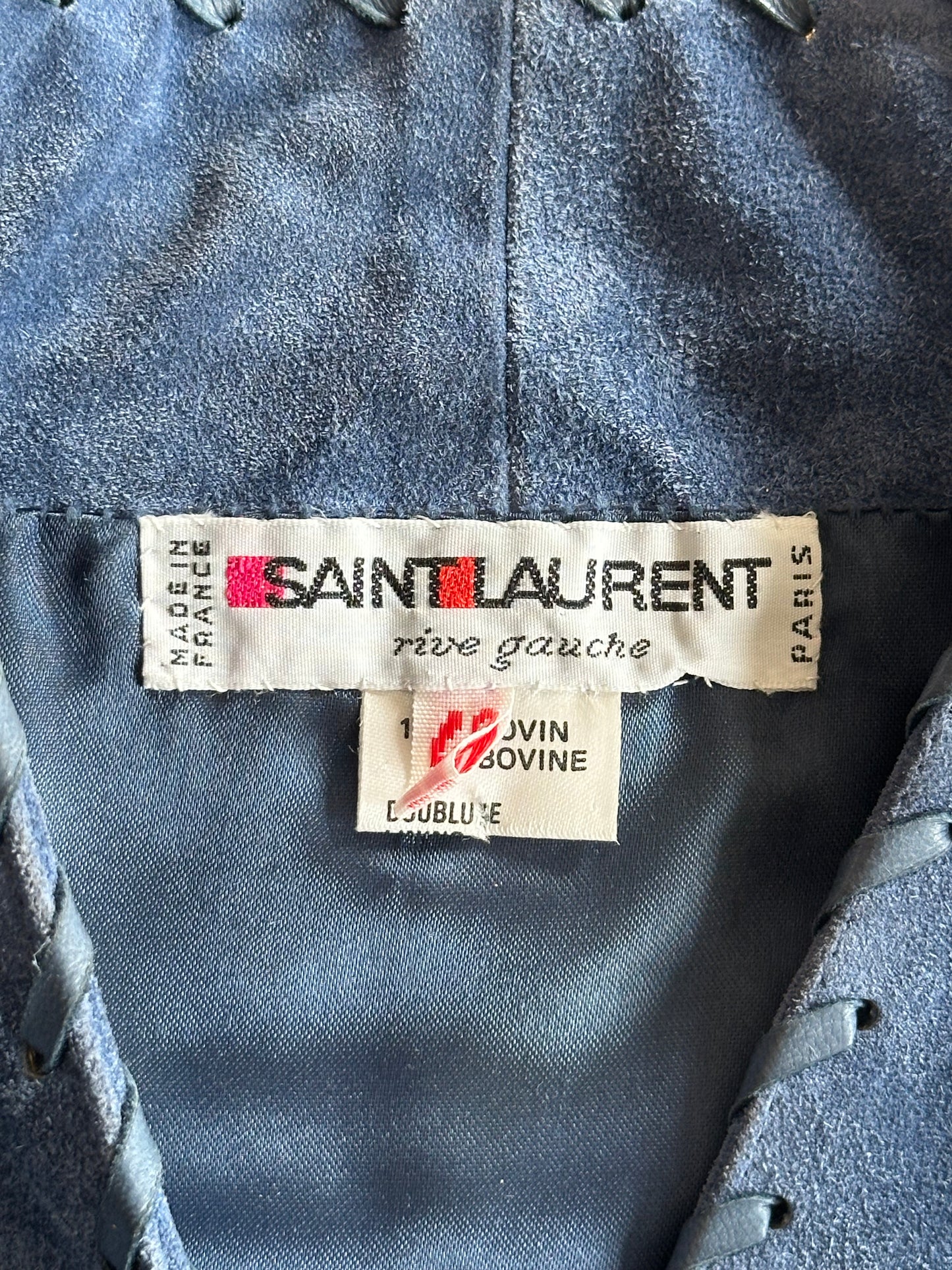 Saint Laurent Rive Gauche — Ensemble en cuir suédé lacé