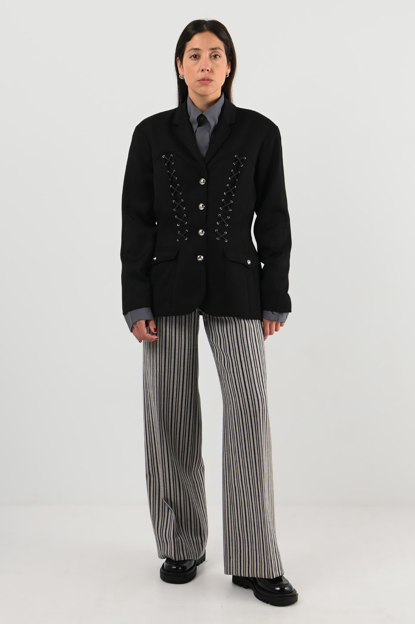 Mugler - Veste à croisillons