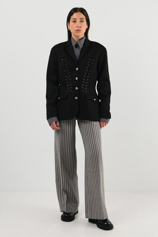 Mugler - Veste à croisillons