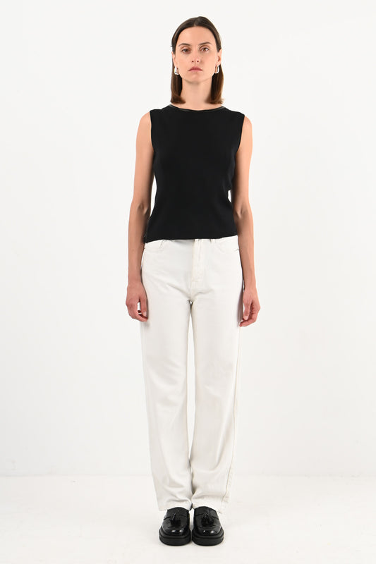 Gucci –  Top noir sans manches Tom Ford era
