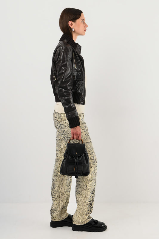 Gucci – Sac à dos en cuir noir