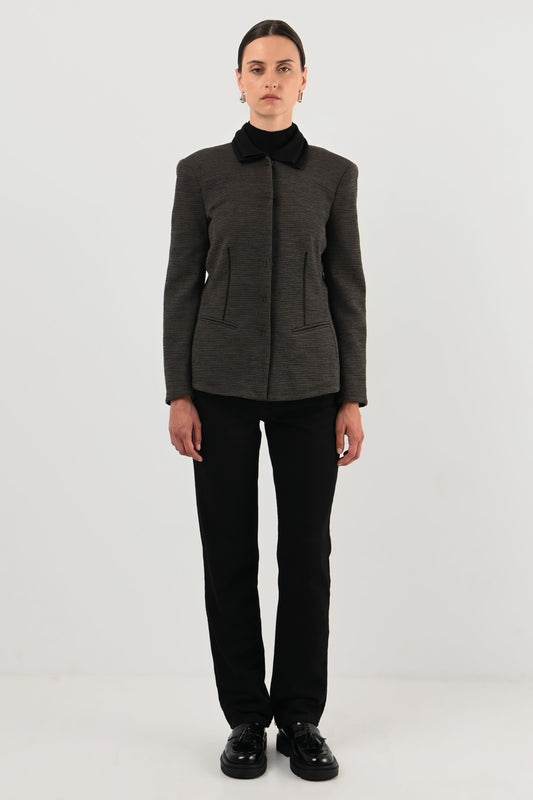 Armani Collezioni – Veste anthracite à double col