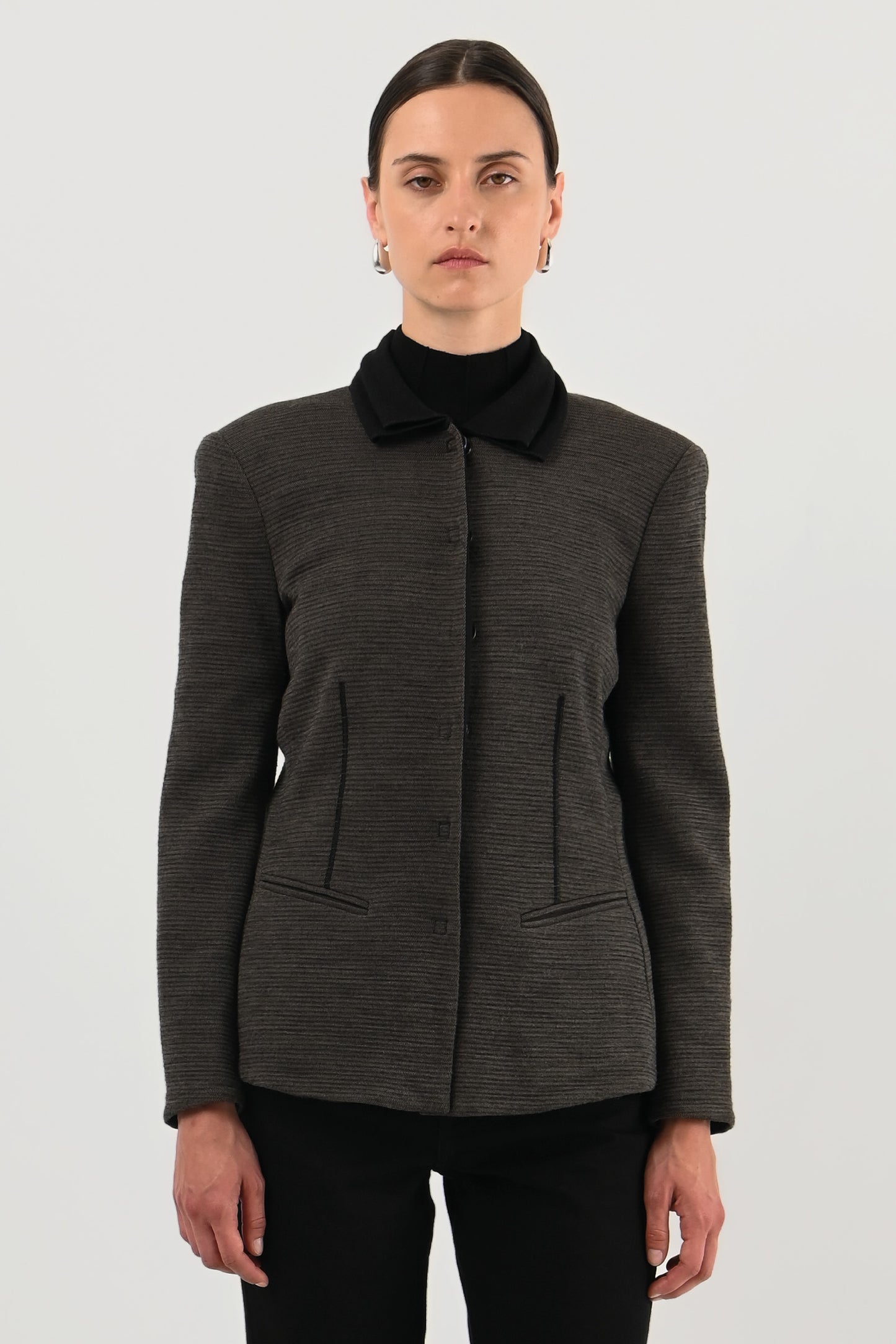 Armani Collezioni – Veste anthracite à double col