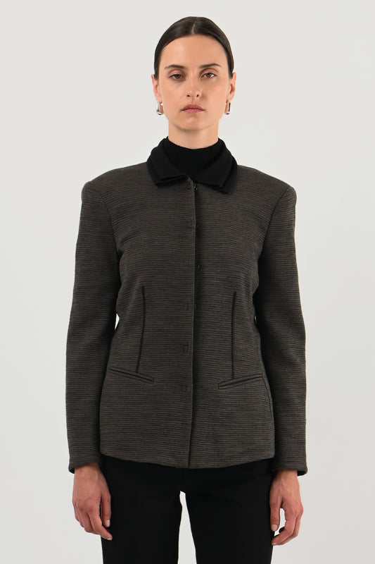 Armani Collezioni – Veste anthracite à double col