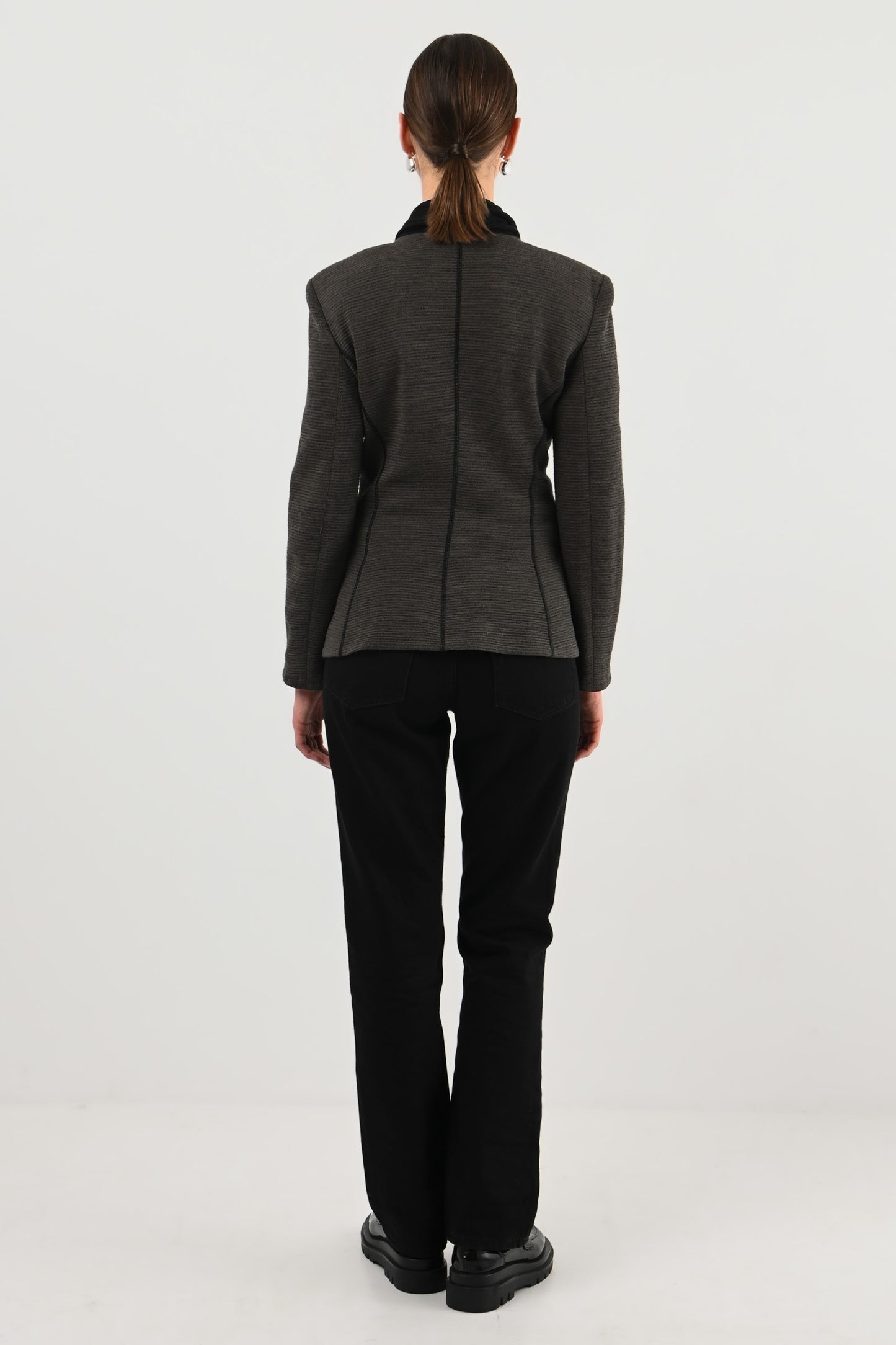 Armani Collezioni – Veste anthracite à double col