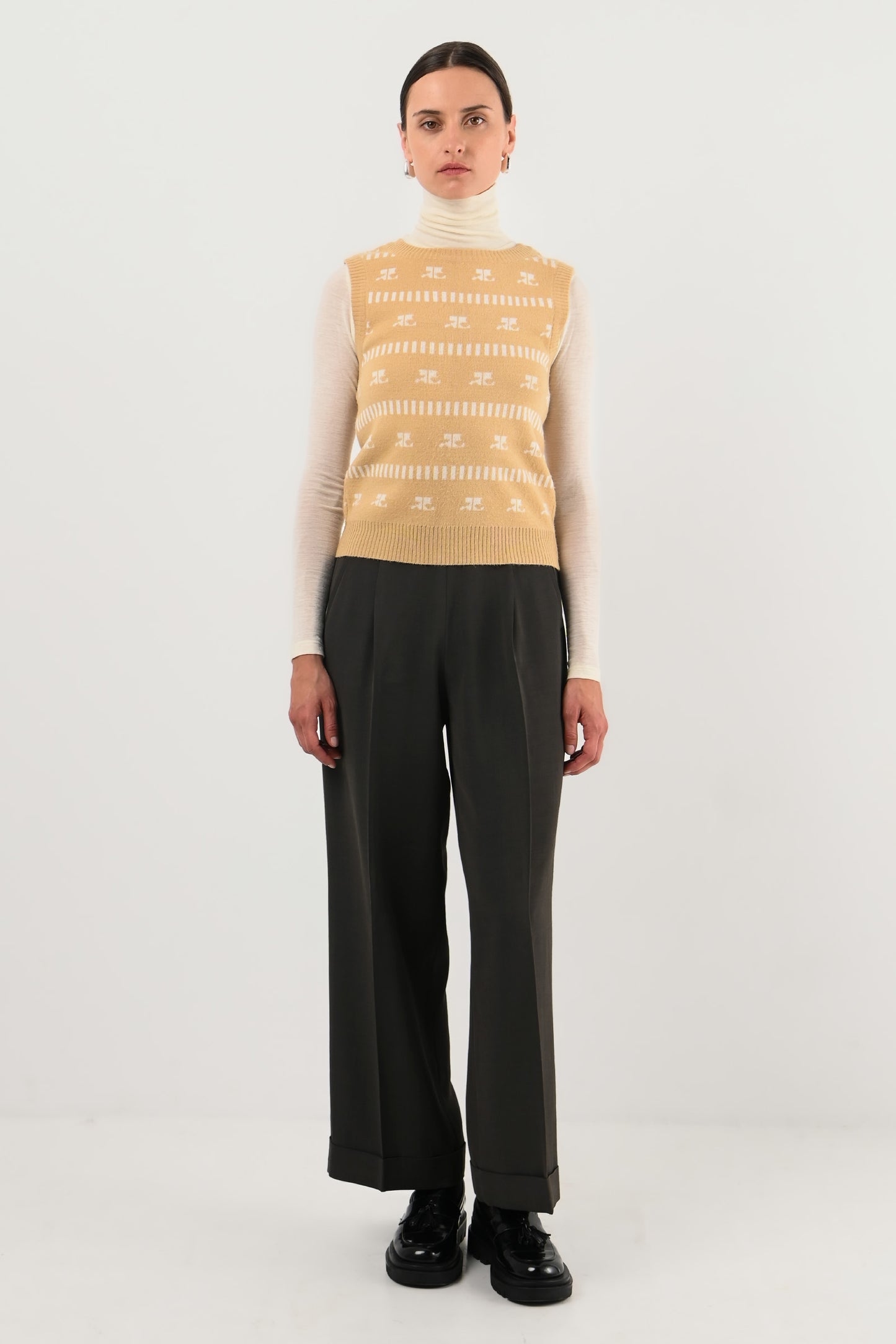 Courrèges – Pull sans manches logotypé