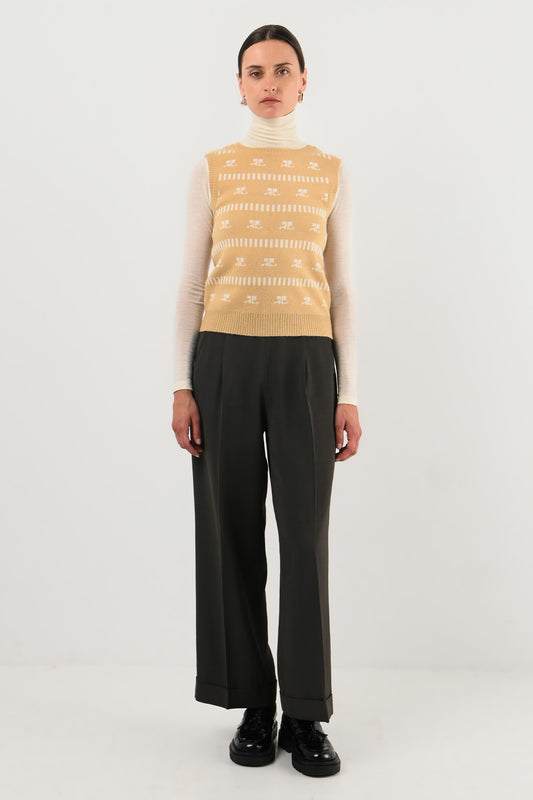Courrèges – Pull sans manches logotypé