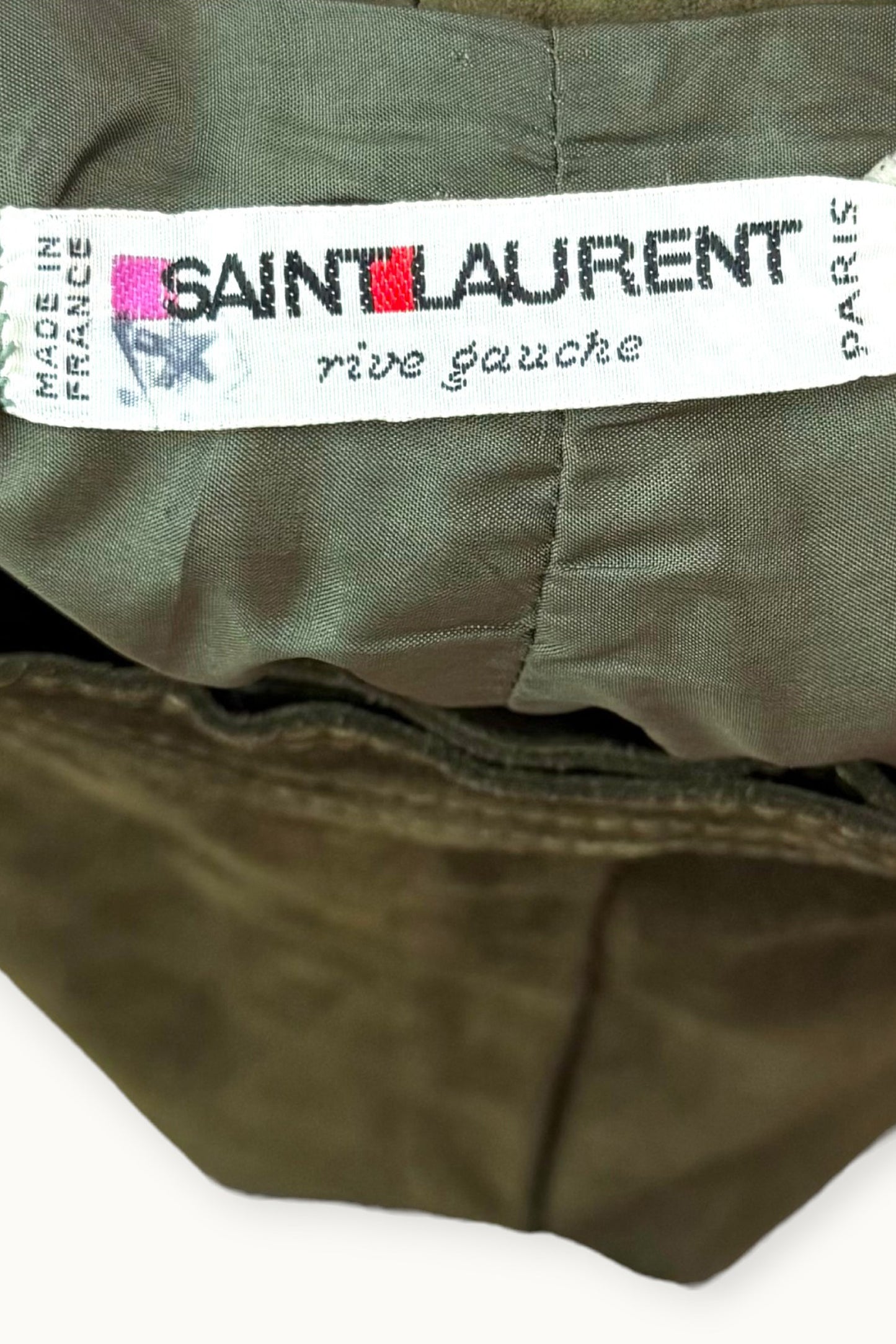 YSL Rive Gauche – Bermuda en daim à franges