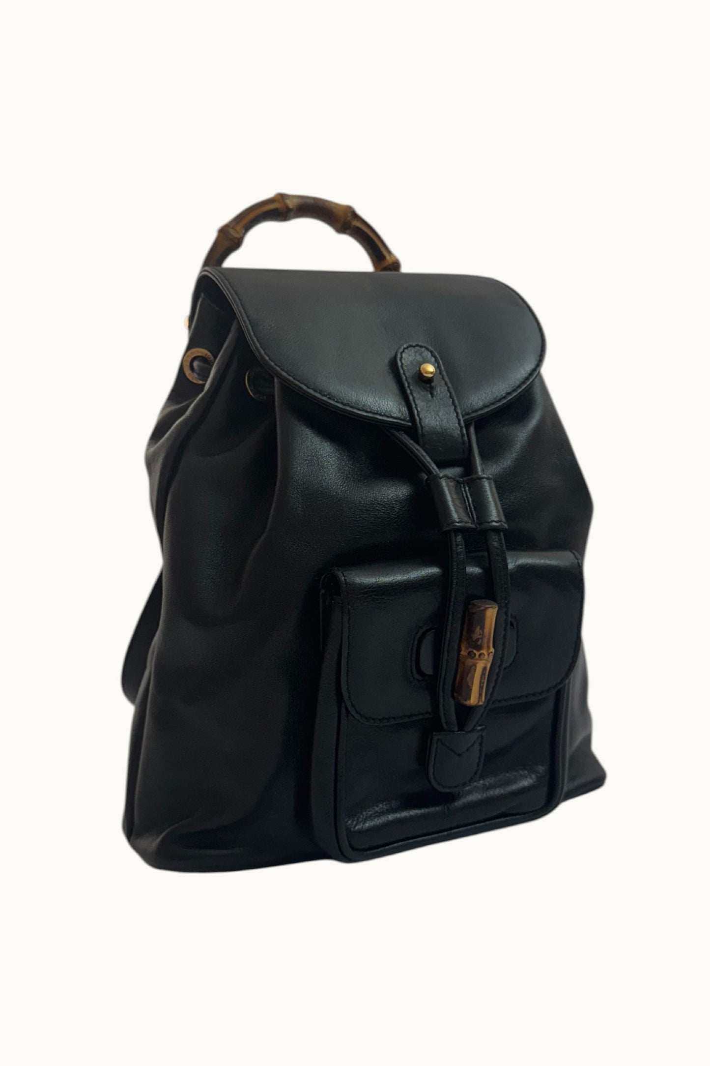 Gucci – Sac à dos en cuir noir
