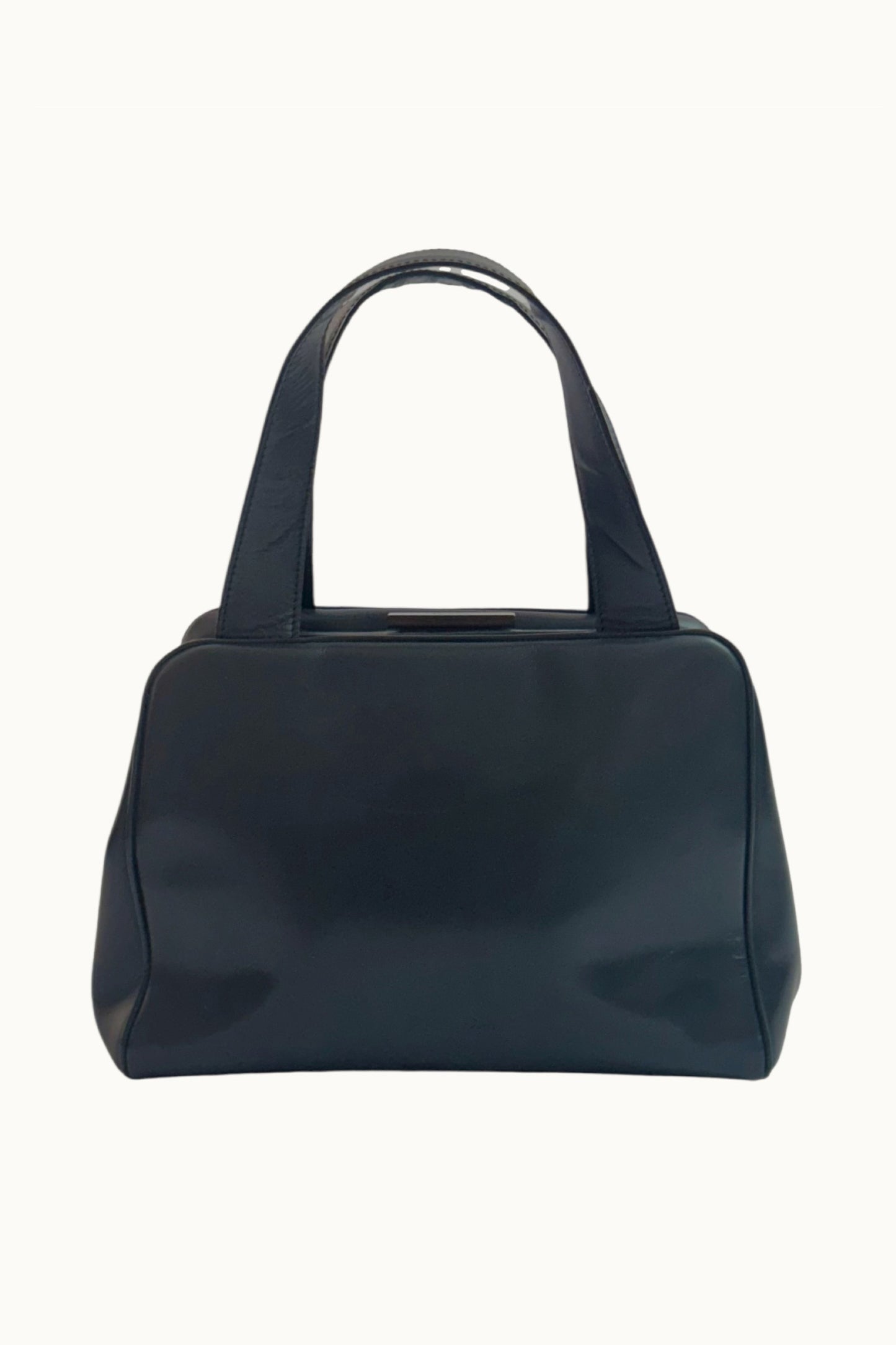 Prada – Sac à main en cuir gris anthracite