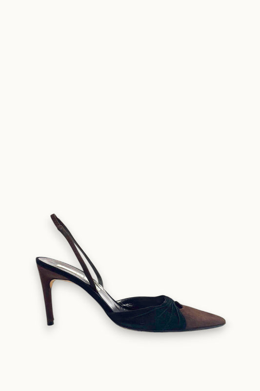Christian Lacroix – Escarpins slingback en daim