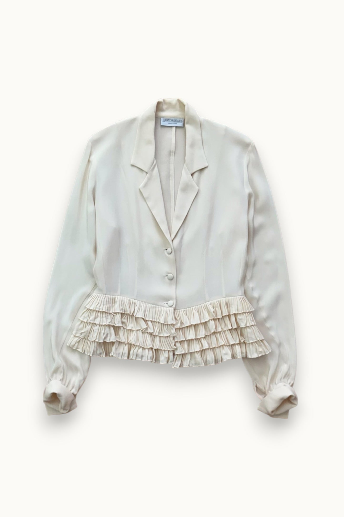 Pancaldi & B – Chemise en soie ivoire