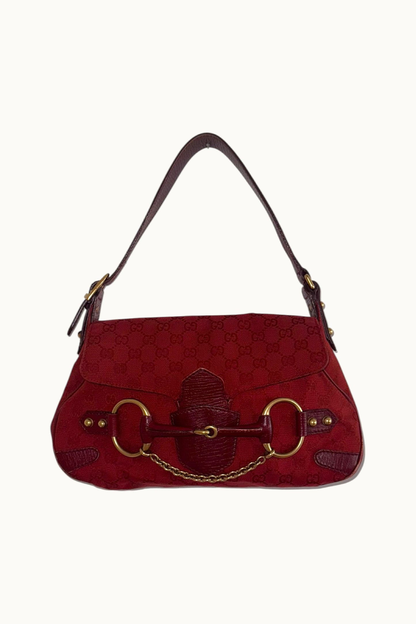Gucci – Sac Horsebit monogramme rouge