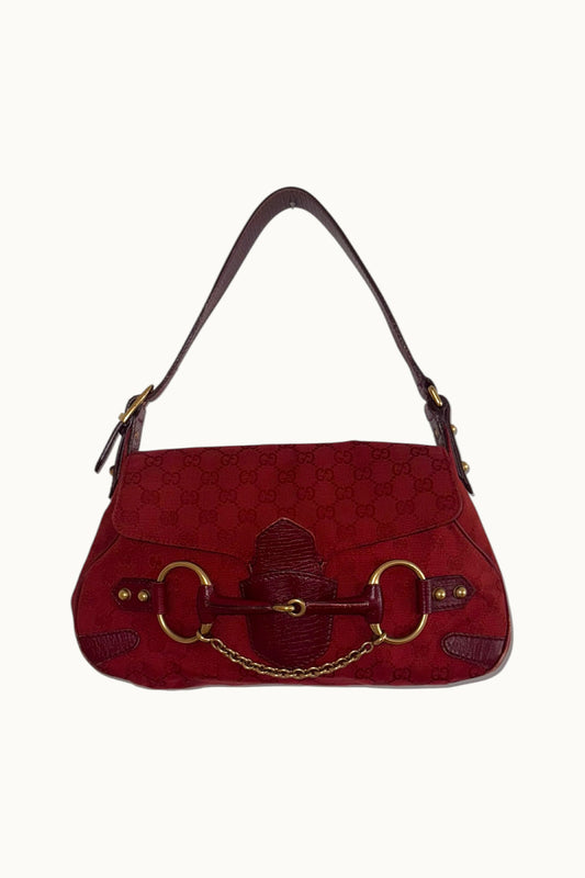 Gucci – Sac Horsebit monogramme rouge