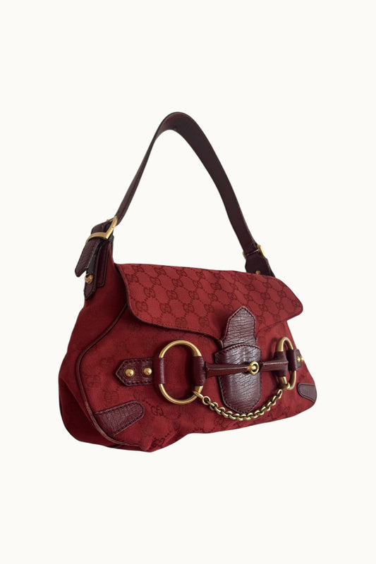 Gucci – Sac Horsebit monogramme rouge