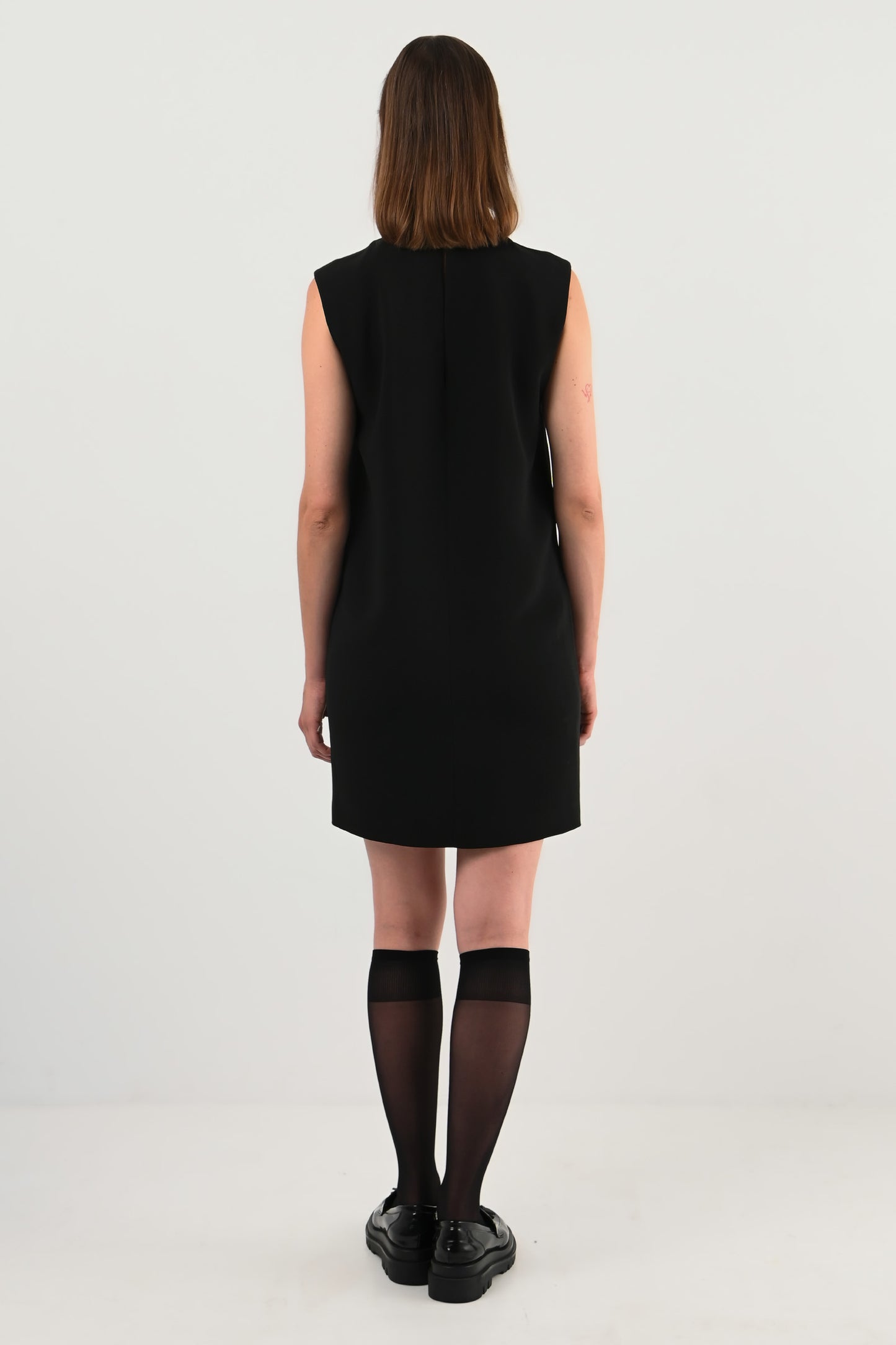 Saint Laurent - Robe noire col contrasté