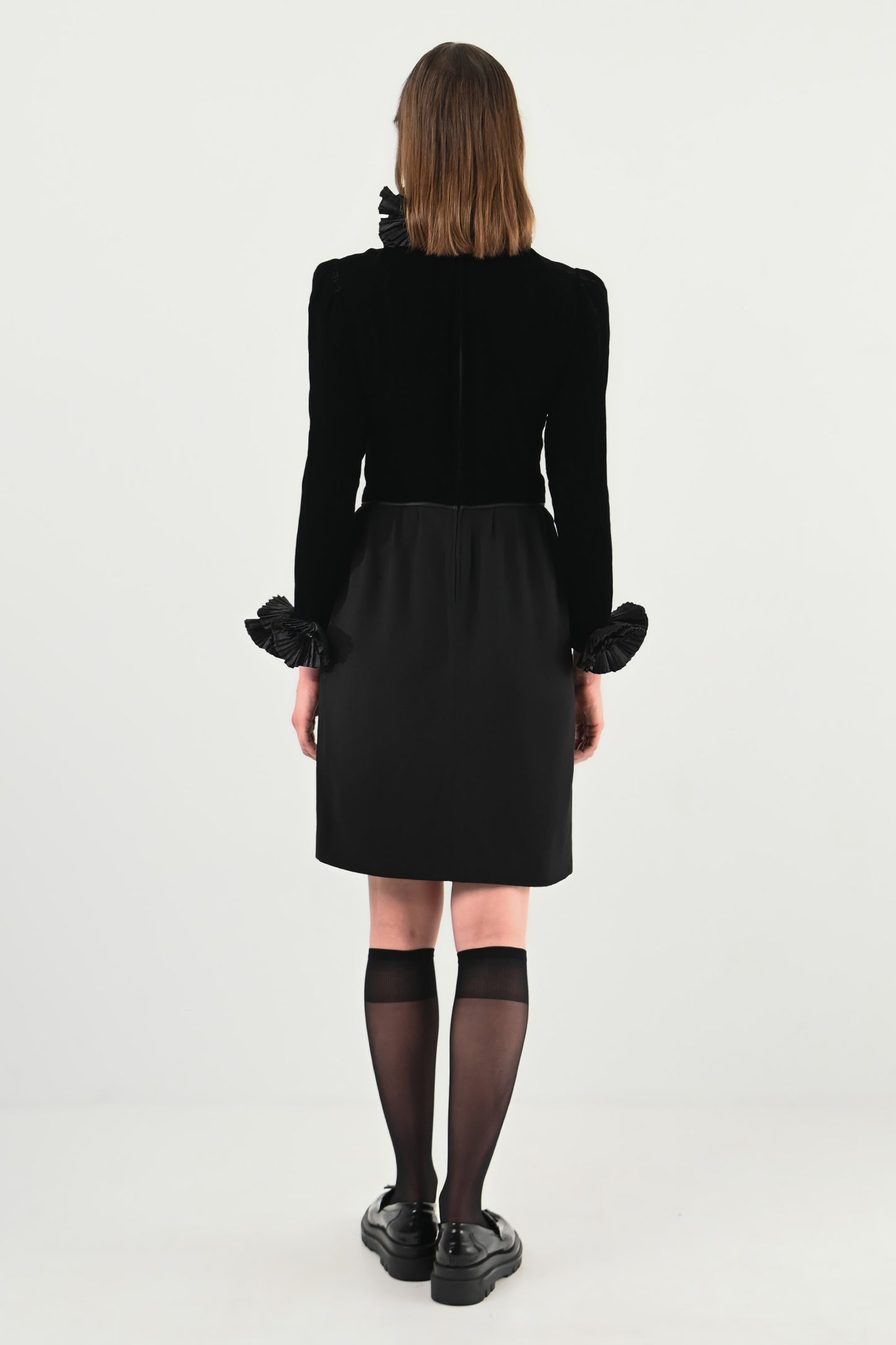 Nina Ricci - Robe noire velours & jupe fluide