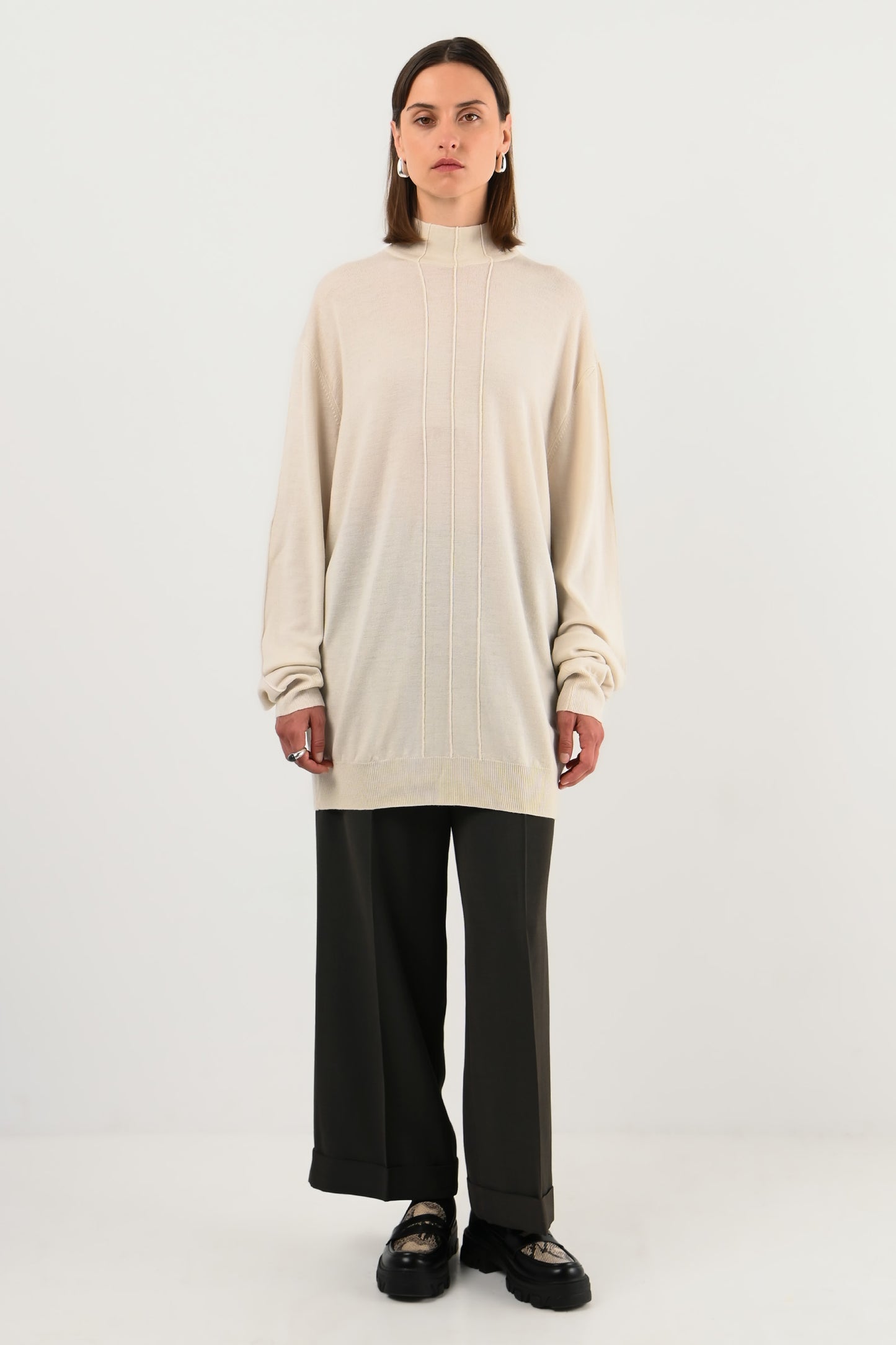 Mugler - Pull col montant en laine