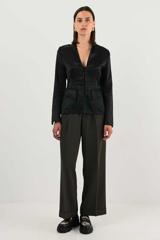 Gucci – Veste en soie noire Tom Ford