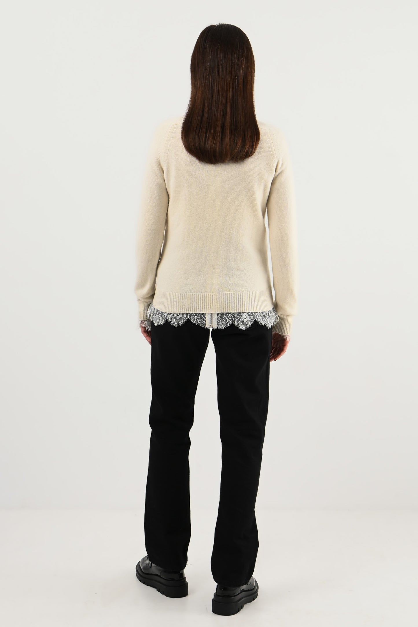 Saint Laurent – Pull en cachemire écru