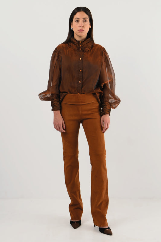 Anatif – Chemise bronze métallisé