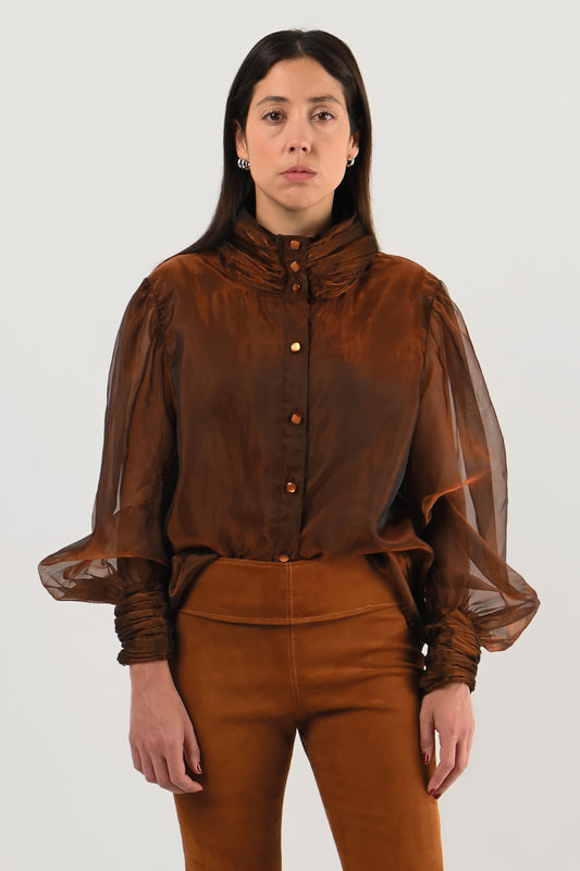 Anatif – Chemise bronze métallisé