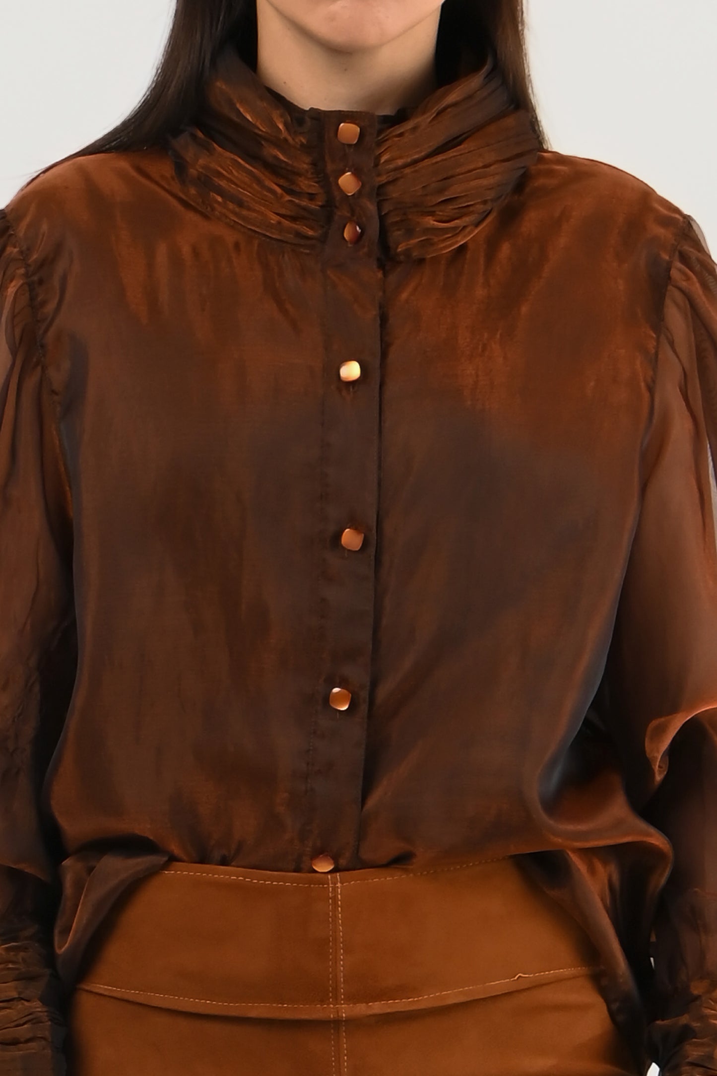 Anatif – Chemise bronze métallisé