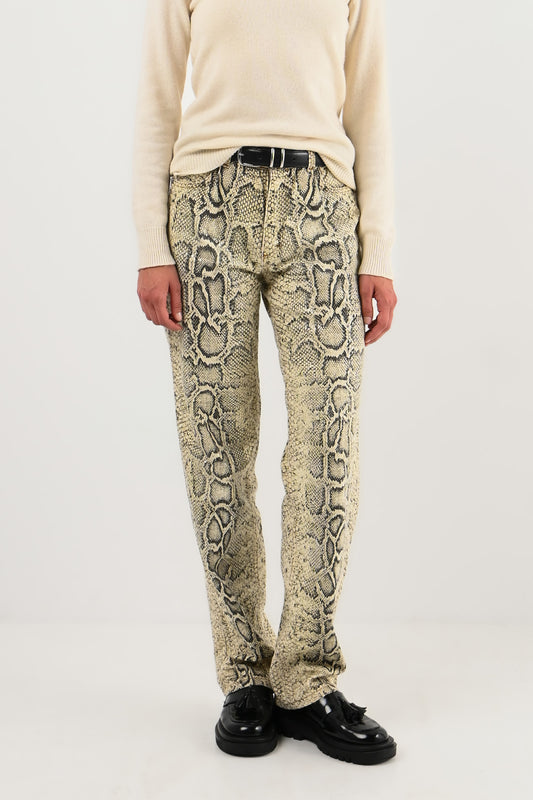 Roberto Cavalli – Jean effet python