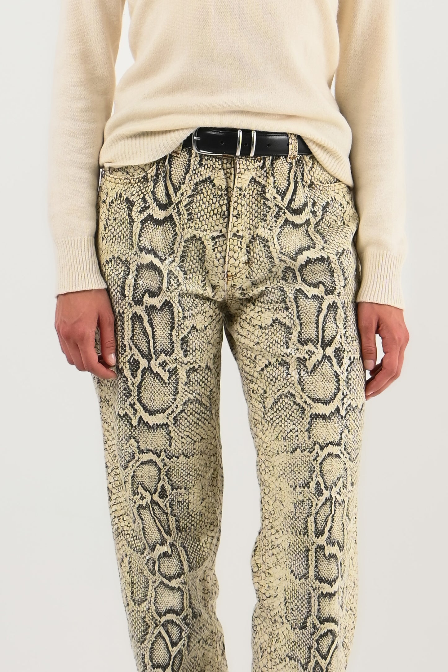 Roberto Cavalli – Jean effet python