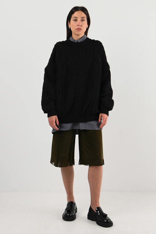 Claude Montana – Pull torsadé oversized