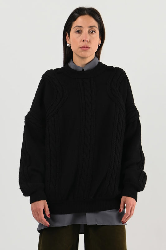 Claude Montana – Pull torsadé oversized