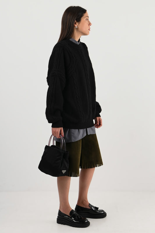 Prada – Mini tote en nylon noir