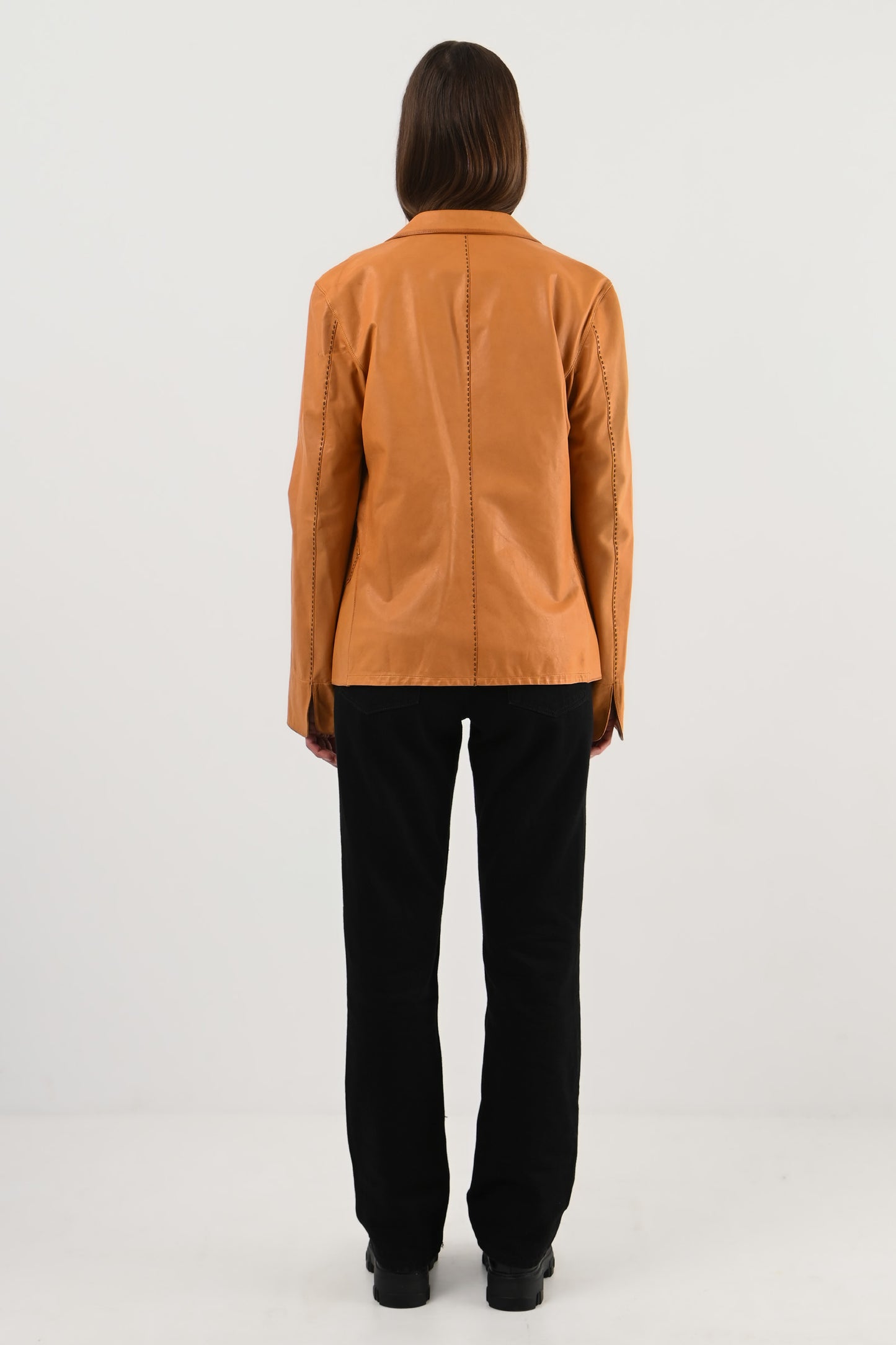 Fendi – Veste en cuir camel