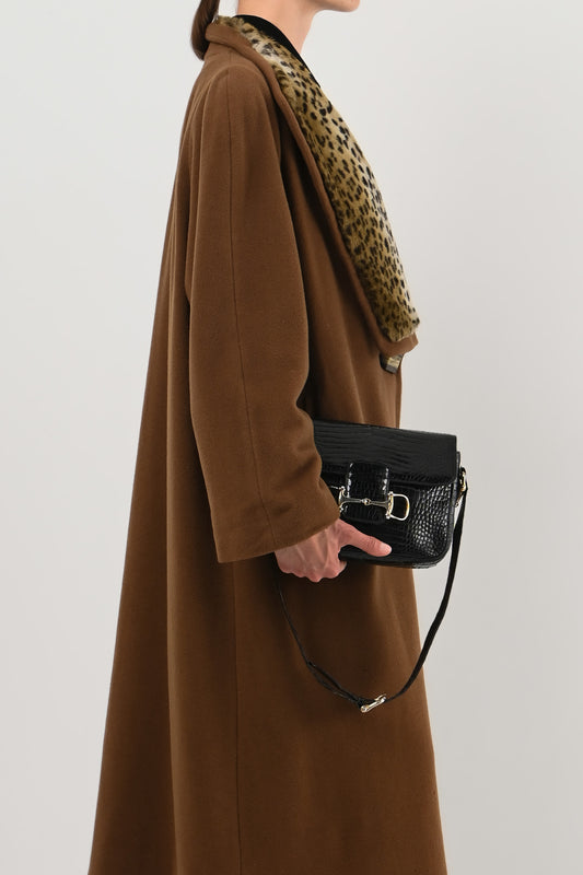 Céline – Sac en crocodile noir