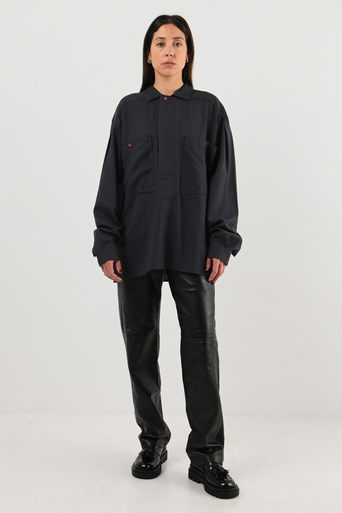 Claude Montana – Chemise en laine rayée