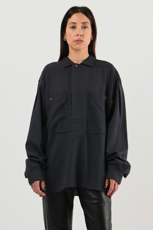 Claude Montana – Chemise en laine rayée