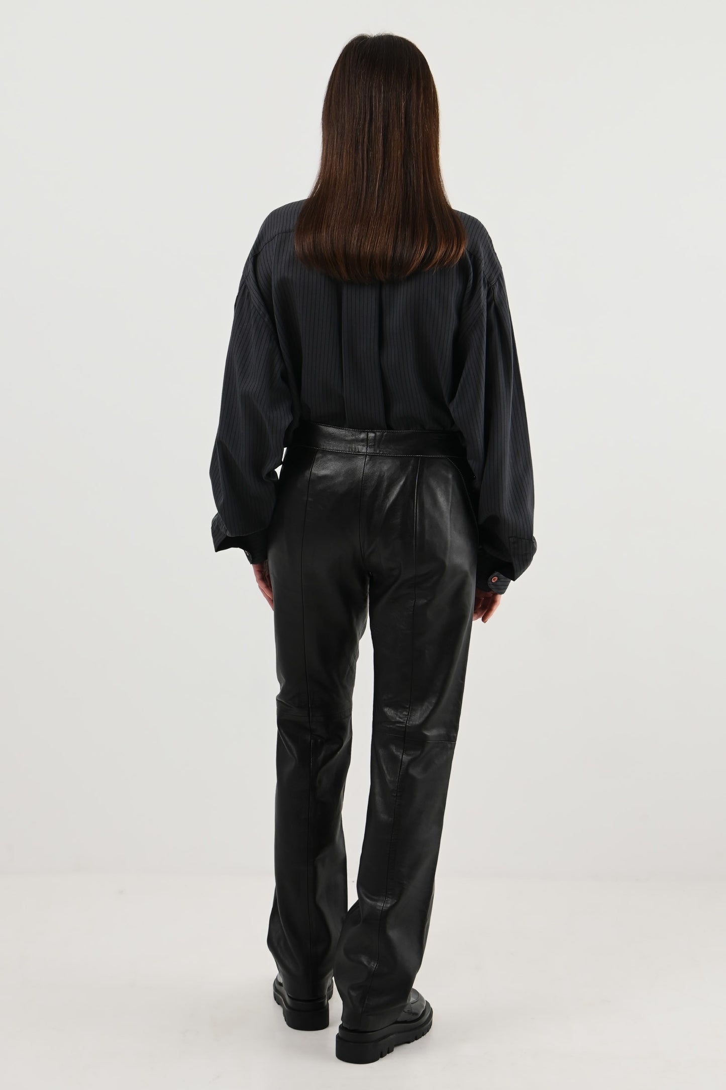 Kenzo Jungle – Pantalon en cuir noir