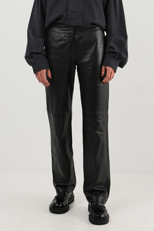 Kenzo Jungle – Pantalon en cuir noir