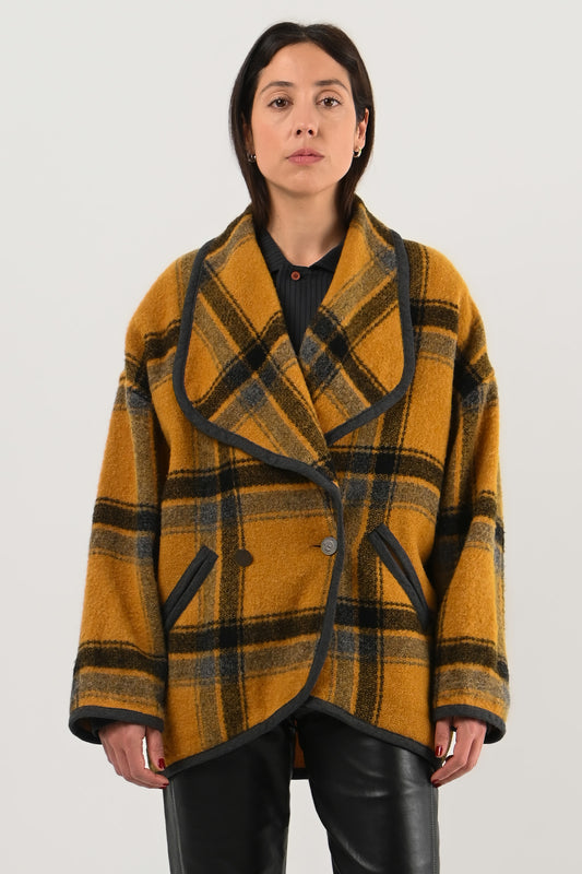Guy Laroche – Manteau court à carreaux