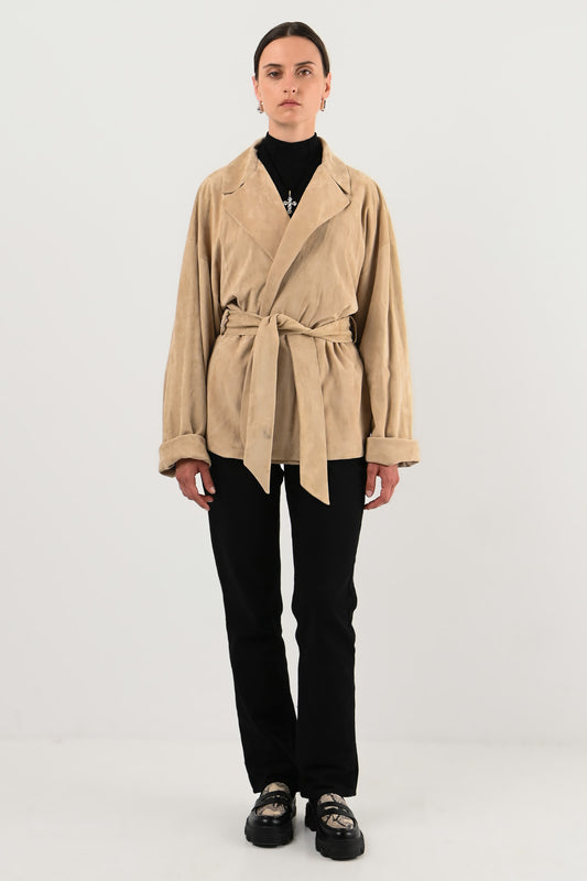 Ralph Lauren – Veste en daim ceinturée