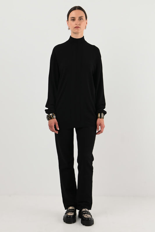 Mugler – Pull col montant en laine