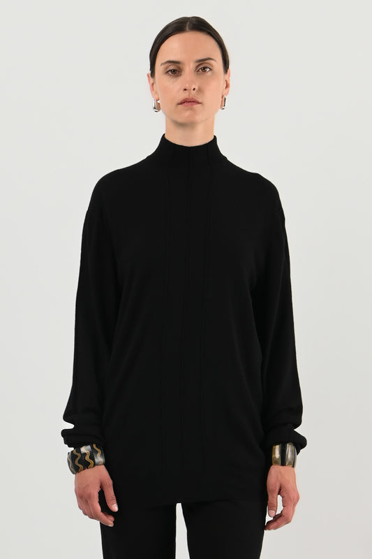 Mugler – Pull col montant en laine