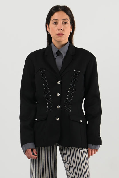 Mugler - Veste à croisillons