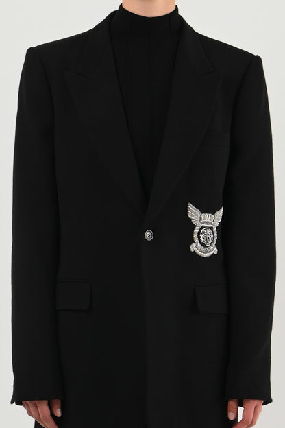 Balmain – Blazer noir à écusson