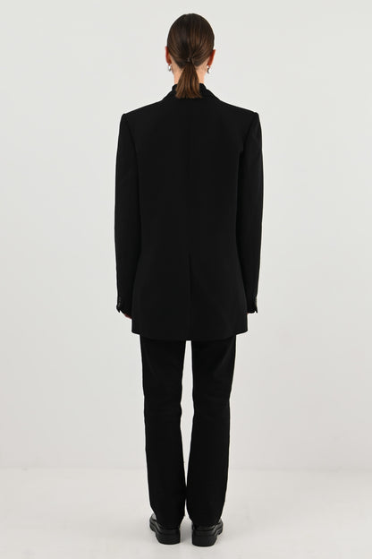 Balmain – Blazer noir à écusson
