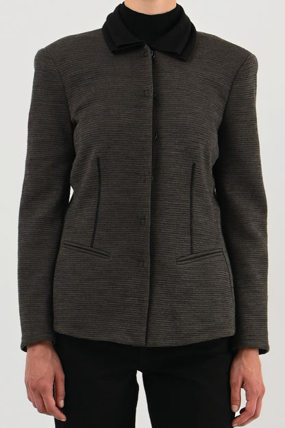 Armani Collezioni – Veste anthracite à double col