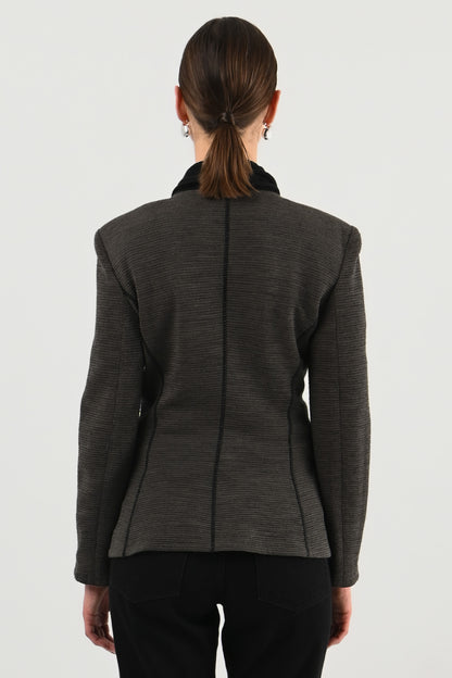 Armani Collezioni – Veste anthracite à double col