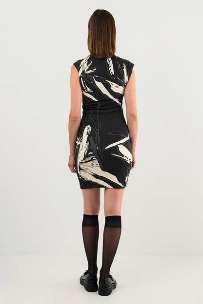 Emilio Pucci – Robe en soie imprimée graphique