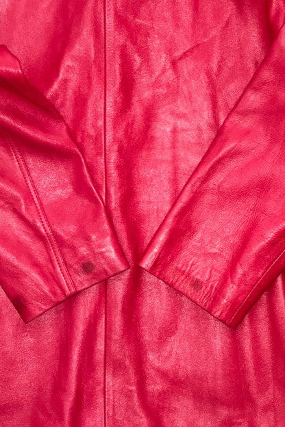 Loewe – Veste en cuir rouge tressé