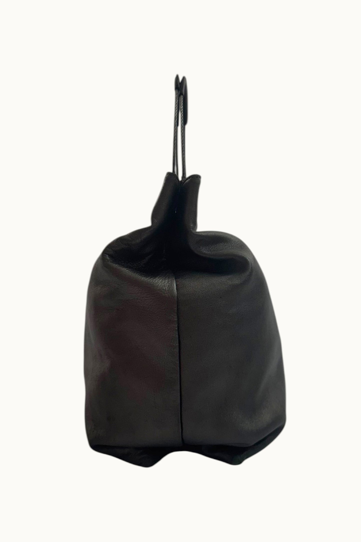 Armani – Cabas en cuir gris métallisé